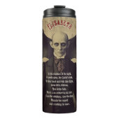 Dracula Gotische Halloween Vampier Thermosbeker (Voorkant)