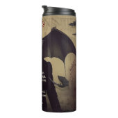 Dracula Gotische Halloween Vampier Thermosbeker (Geroteerd rechts)