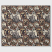  Dracula Halloween Gotische Vampier Vat Cadeaupapier (Vlak)