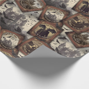 Dracula Halloween Gotische Vampier Vat Cadeaupapier