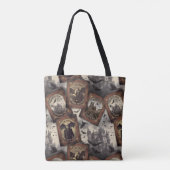  Dracula Halloween Gotische Vampier Vat Tote Bag (Achterkant)