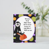 Dracula Halloween Party Invitation ~ Customize! Kaart (Staand voorkant)