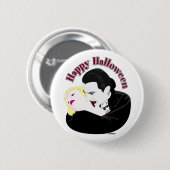 Dracula, Happy Halloween Ronde Button 5,7 Cm (Voorkant /achterkant)