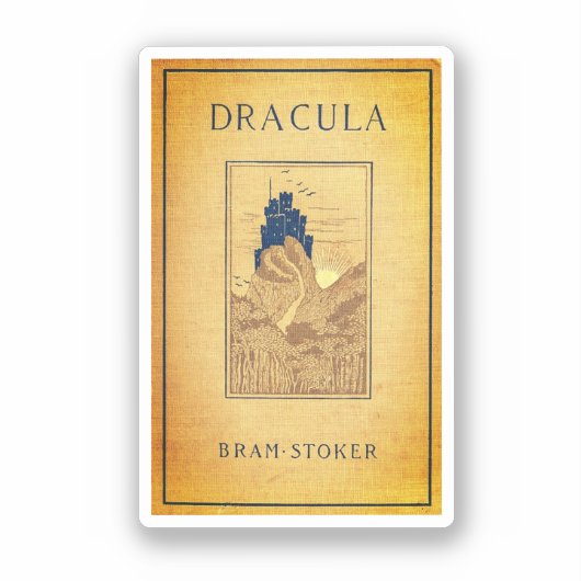 Dracula Hoesje van de eerste Amerikaanse Ed. (1899 Sticker (Voorkant)