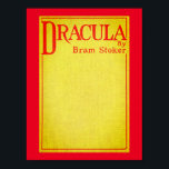 Dracula Hoesje van de eerste editie Poster<br><div class="desc">Eerste editie cover van de roman Dracula van Bram Stoker. De roman van Bram Stoker, gepubliceerd in 1897. Een epistolische roman, het verhaal is gerelateerd door middel van brieven, dagboekinzendingen en krantenartikelen. Het heeft geen hoofdpersoon en opent met advocaat Jonathan Harker die een zakenreis maakt om te verblijven in het...</div>