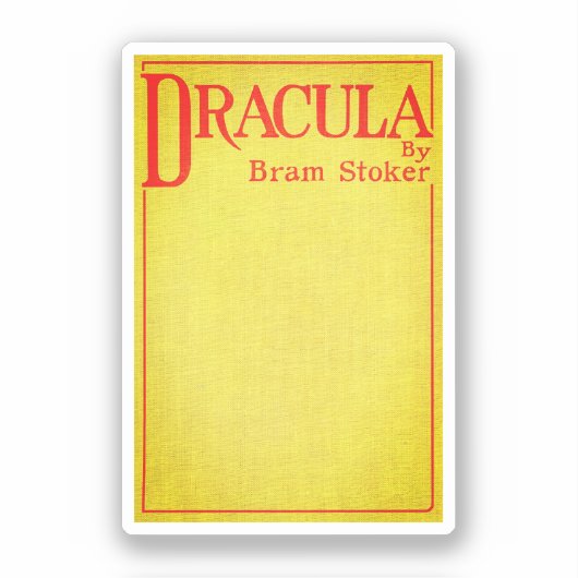 Dracula Hoesje van de eerste editie Sticker (Voorkant)