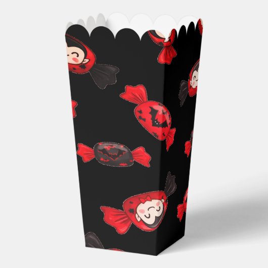 Dracula houdt van Snoep Halloween Bedankdoosjes (Achterkant)