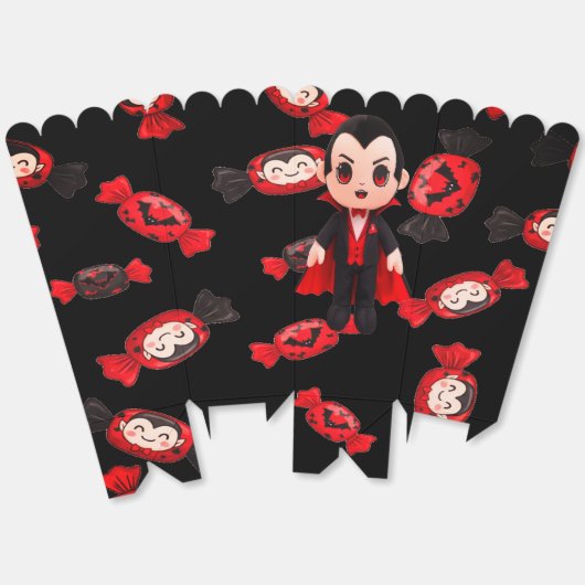 Dracula houdt van Snoep Halloween Bedankdoosjes (Ongevouwen)