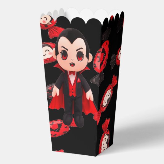 Dracula houdt van Snoep Halloween Bedankdoosjes (Voorkant)