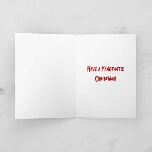 Dracula kerstinkopen feestdagen kaart (Binnen)