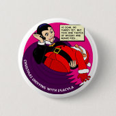 Dracula-kerstwinkels Ronde Button 5,7 Cm (Voorkant)
