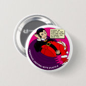 Dracula-kerstwinkels Ronde Button 5,7 Cm (Voorkant /achterkant)
