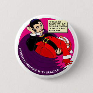 Dracula-kerstwinkels Ronde Button 5,7 Cm