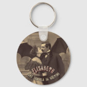 Dracula Kiss  Gotische Halloween Party Favor Sleutelhanger (Voorkant)