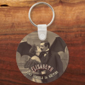 Dracula Kiss  Gotische Halloween Party Favor Sleutelhanger (Voorkant)