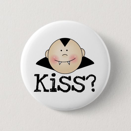 Dracula Kiss Ronde Button 5,7 Cm (Voorkant)