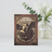  Dracula Kissing Meisje Halloween Uitnodiging (Staand voorkant)