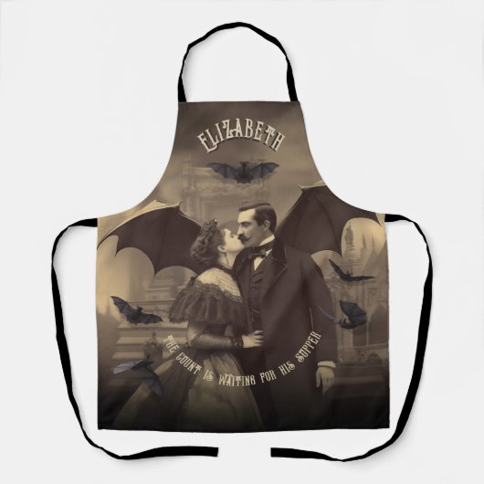  Dracula kussen een mooie dame Halloween Schort (Voorkant)