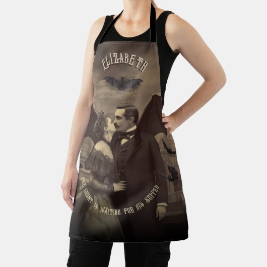 Dracula kussen een mooie dame Halloween Schort (Insitu)