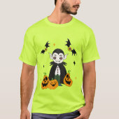 Dracula met pompoenen t-shirt (Voorkant)
