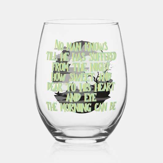 Dracula Novel Quote Stemless wijnglas Wijnglas Zonder Voet (Voorkant)