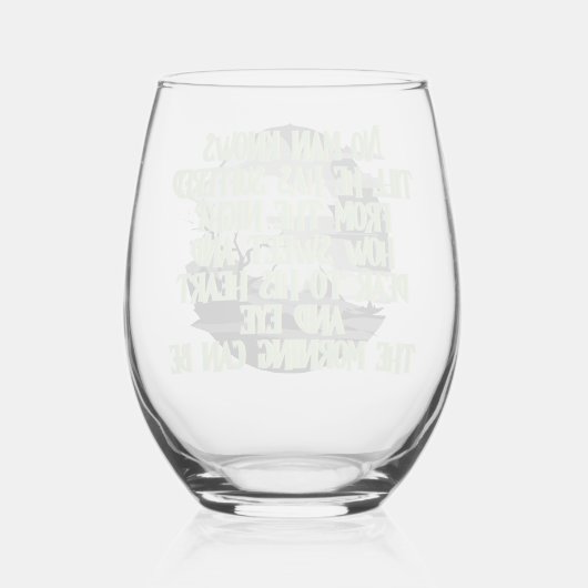 Dracula Novel Quote Stemless wijnglas Wijnglas Zonder Voet (Achterkant)