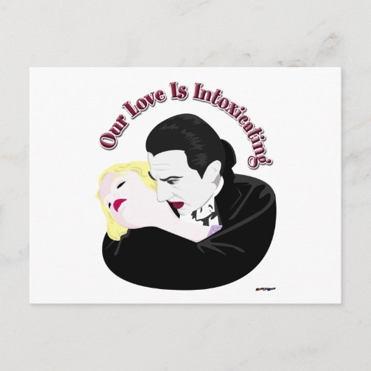 Dracula, onze liefde is bedwelmd briefkaart (Voorkant)