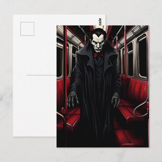 Dracula op de metro briefkaart (Voorkant / Achterkant)