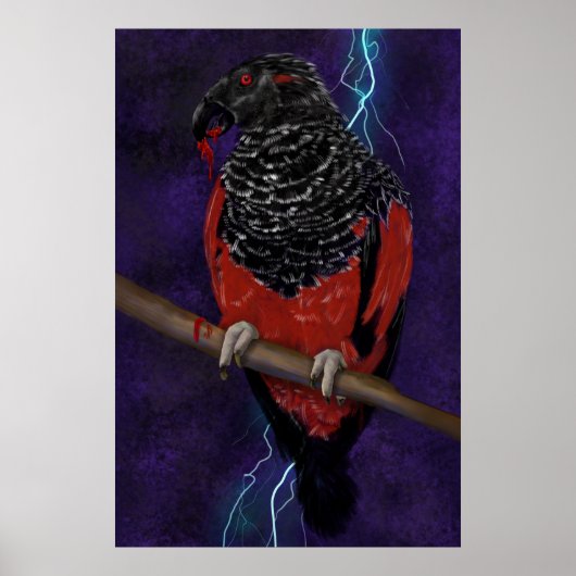 Dracula Parrot Poster (Voorkant)