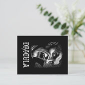 Dracula Portret zwart-wit Briefkaart (Staand voorkant)