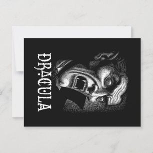 Dracula Portret zwart-wit Briefkaart