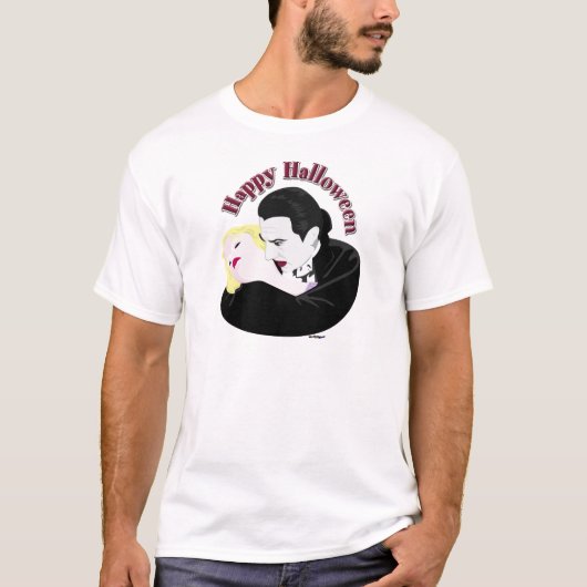 Dracula, Prettig Halloween T-shirt (Voorkant)