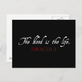 Dracula Quote: Het bloed is het leven Briefkaart (Voorkant / Achterkant)