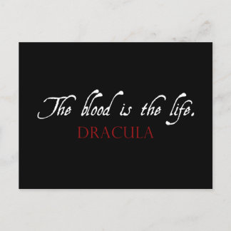 Dracula Quote: Het bloed is het leven Briefkaart