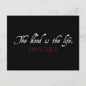 Dracula Quote: Het bloed is het leven Briefkaart (Voorkant)