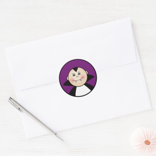 Dracula Ronde Sticker (Envelop)