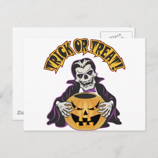 Dracula Skull Briefkaart (Voorkant / Achterkant)