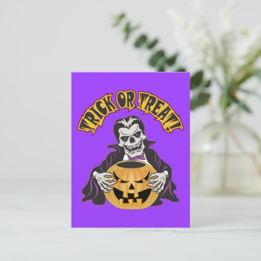 Dracula Skull Briefkaart (Staand voorkant)