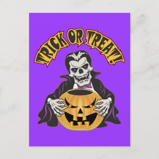 Dracula Skull Briefkaart (Voorkant)