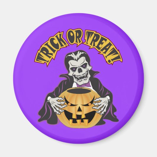 Dracula Skull Magneet (Voorkant)