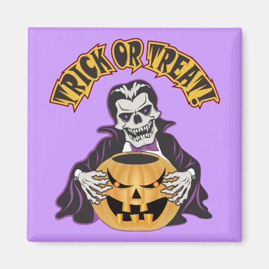 Dracula Skull Magneet (Voorkant)