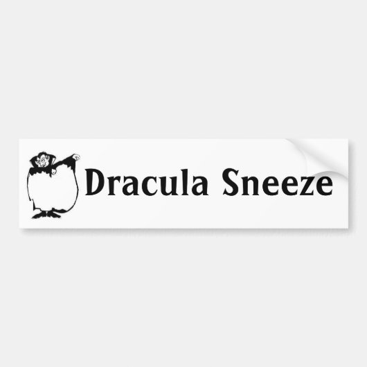 Dracula Sneeze Bumpersticker (Voorkant)