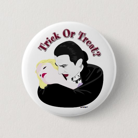 Dracula, Trick or treat? Ronde Button 5,7 Cm (Voorkant)