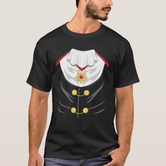 Dracula Tuxedo Lazy Halloween Costumes for Vampire T-shirt (Voorkant)