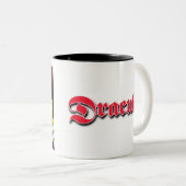 Dracula V1-ontwerp koffiemok Tweekleurige Koffiemok (Voorkant rechts)