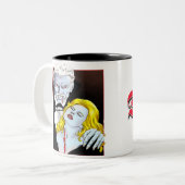 Dracula V1-ontwerp koffiemok Tweekleurige Koffiemok (Voorkant links)