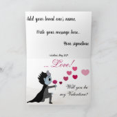 Dracula Valentijnsdag Kaart (Binnen)