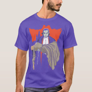 Dracula Vampier die een Vrouw Illustratie T-shirt