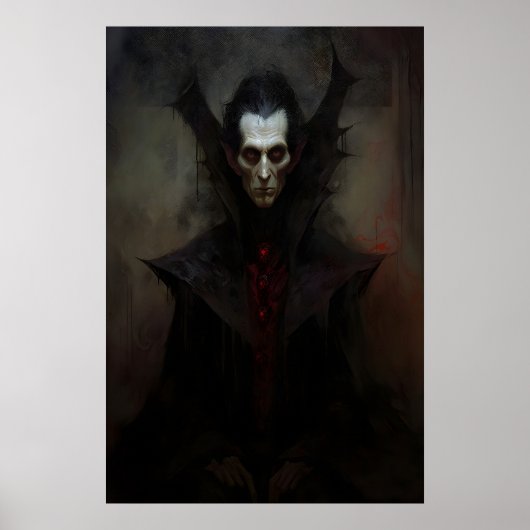 Dracula Vampier Schilderij, Halloween, Donker Poster (Voorkant)