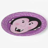 Dracula Vampire Bat Halloween Paarse Bats Papieren Bordje (Gekanteld)